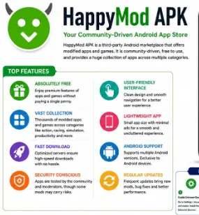 Happy mod apk top features